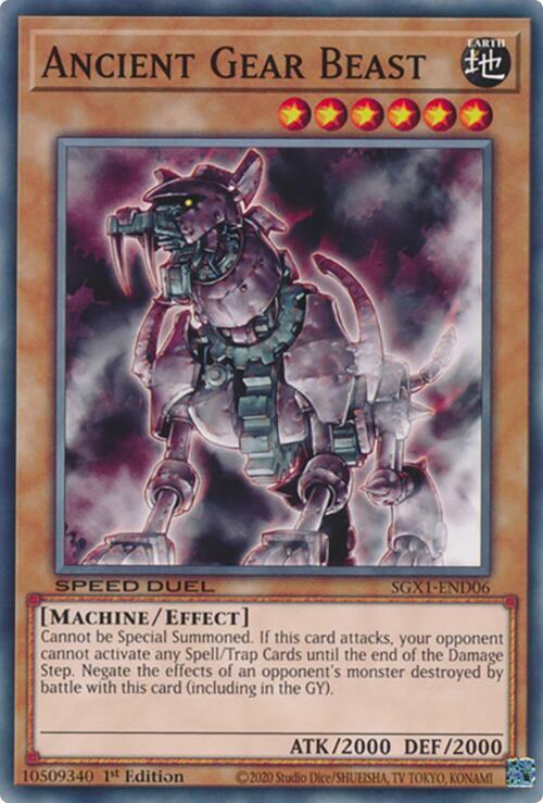Ancient Gear Beast SGX1-END06 card from Speed Duel GX: Duel Academy Box