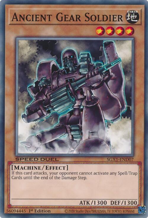 Ancient Gear Soldier SGX1-END07 card from Speed Duel GX: Duel Academy Box