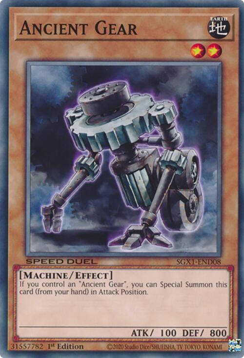 Ancient Gear SGX1-END08 card from Speed Duel GX: Duel Academy Box