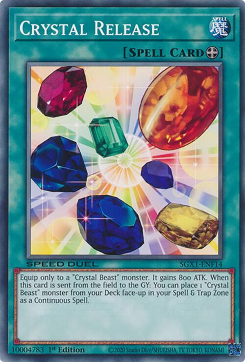Crystal Release SGX1-ENF14 card from Speed Duel GX: Duel Academy Box