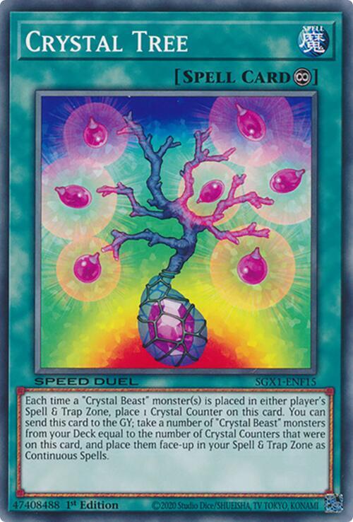 Crystal Tree SGX1-ENF15 card from Speed Duel GX: Duel Academy Box
