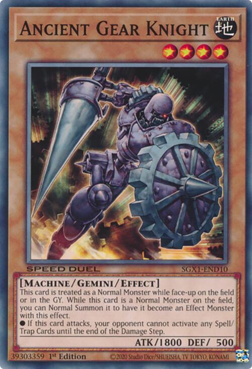 Ancient Gear Knight SGX1-END10 card from Speed Duel GX: Duel Academy Box