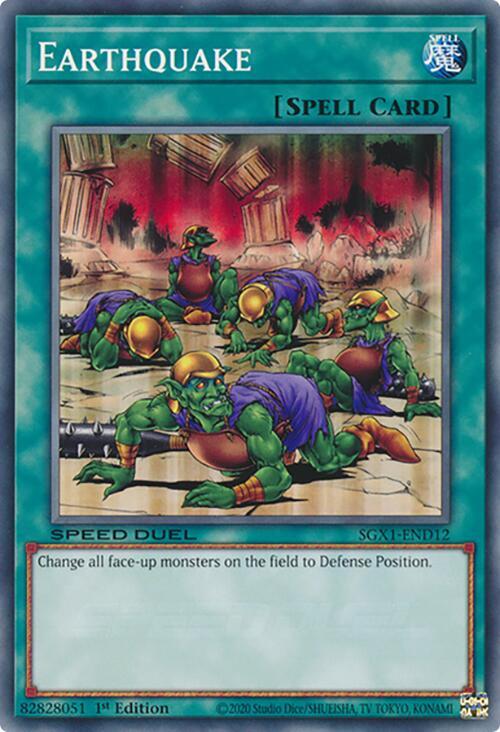 Earthquake SGX1-END12 card from Speed Duel GX: Duel Academy Box
