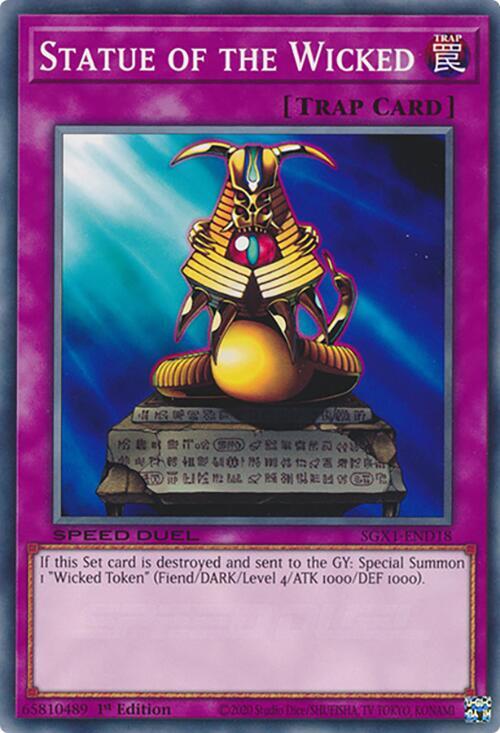 Statue of the Wicked SGX1-END18 card from Speed Duel GX: Duel Academy Box