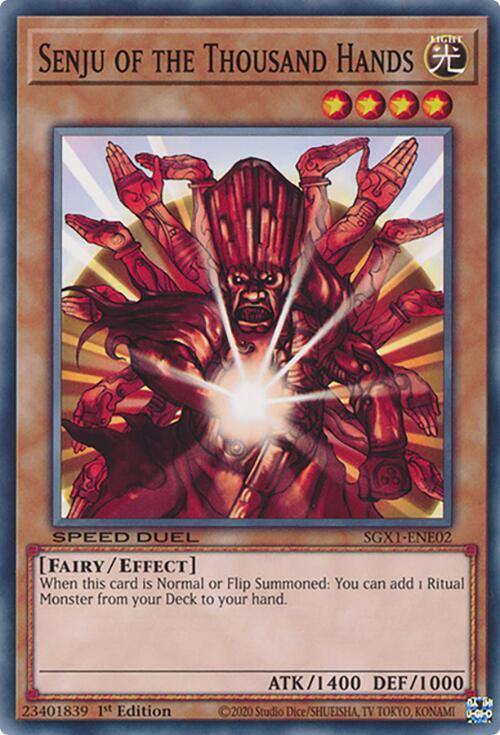 Senju of the Thousand Hands SGX1-ENE02 card from Speed Duel GX: Duel Academy Box