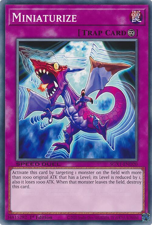Miniaturize SGX1-END20 card from Speed Duel GX: Duel Academy Box
