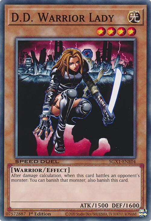 D.D. Warrior Lady SGX1-ENE04 card from Speed Duel GX: Duel Academy Box