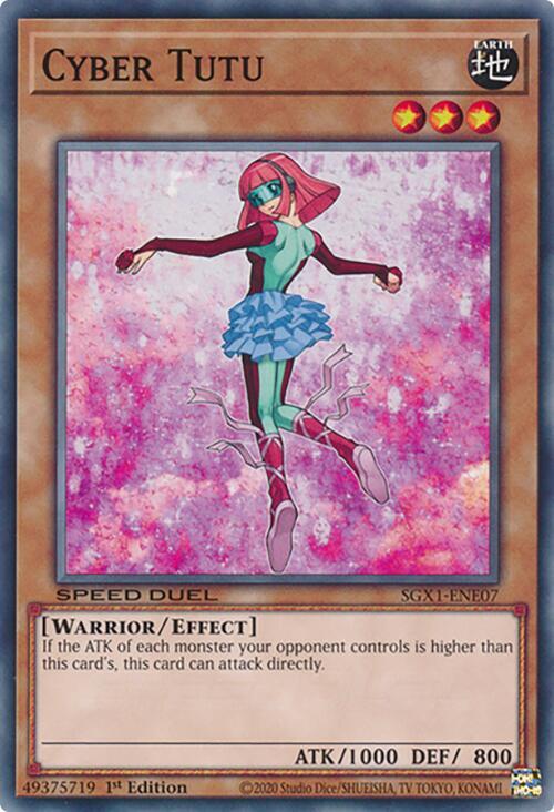 Cyber Tutu SGX1-ENE07 card from Speed Duel GX: Duel Academy Box