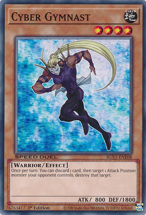 Cyber Gymnast SGX1-ENE08 card from Speed Duel GX: Duel Academy Box