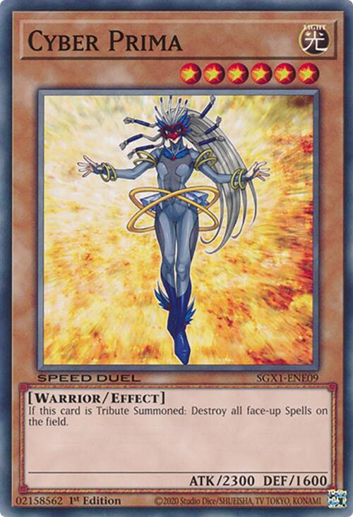 Cyber Prima SGX1-ENE09 card from Speed Duel GX: Duel Academy Box