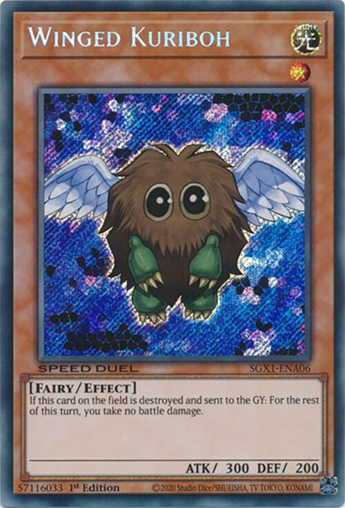 Winged Kuriboh (Secret Rare) SGX1-ENA06 card from Speed Duel GX: Duel Academy Box