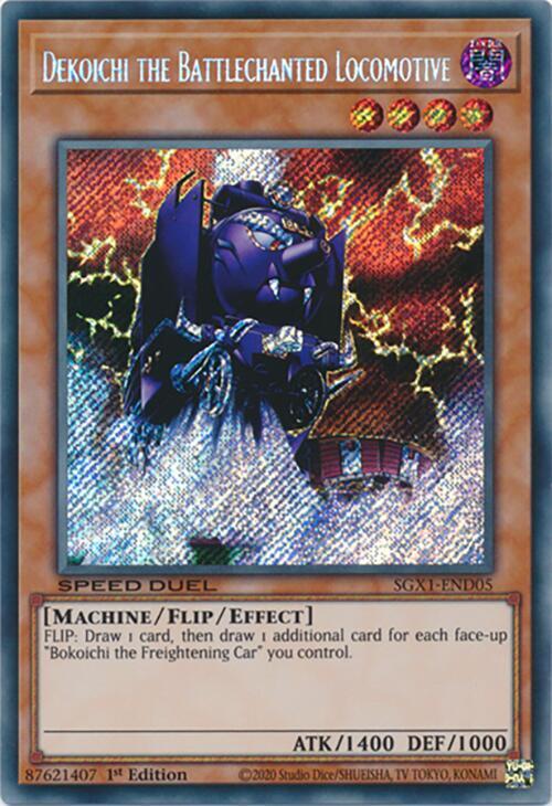Dekoichi the Battlechanted Locomotive (Secret Rare) SGX1-END05 card from Speed Duel GX: Duel Academy Box