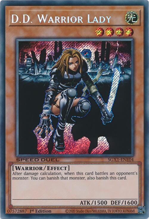 D.D. Warrior Lady (Secret Rare) SGX1-ENE04 card from Speed Duel GX: Duel Academy Box
