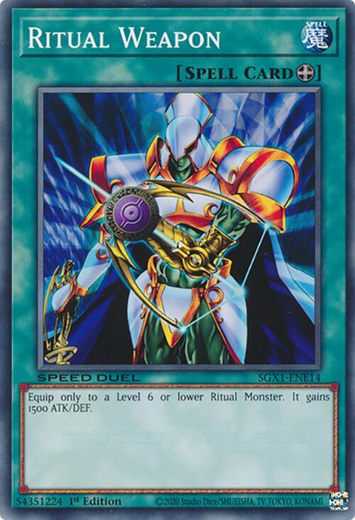 Ritual Weapon SGX1-ENE14 card from Speed Duel GX: Duel Academy Box
