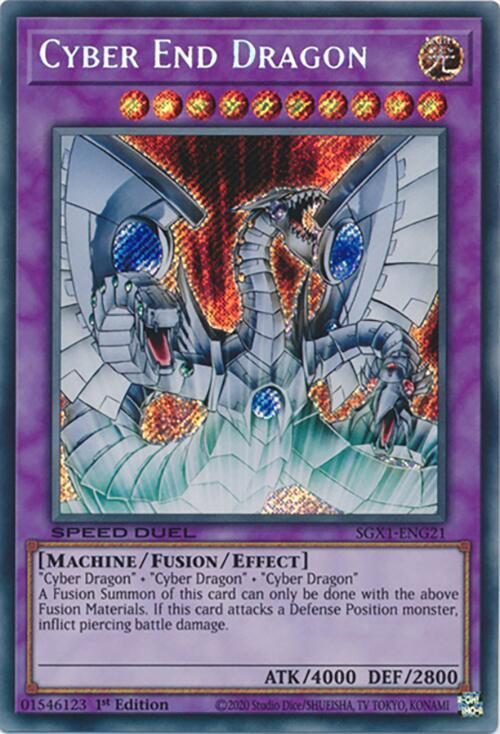 Cyber End Dragon (Secret Rare) SGX1-ENG21 card from Speed Duel GX: Duel Academy Box