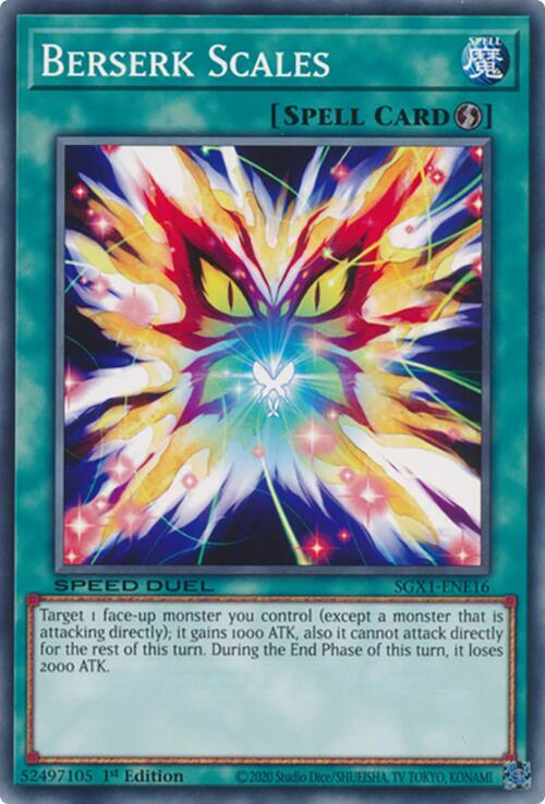 Berserk Scales SGX1-ENE16 card from Speed Duel GX: Duel Academy Box
