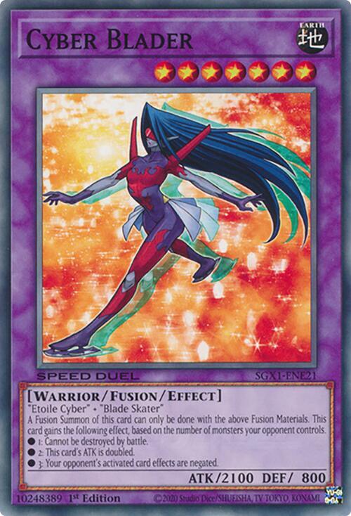 Cyber Blader SGX1-ENE21 card from Speed Duel GX: Duel Academy Box