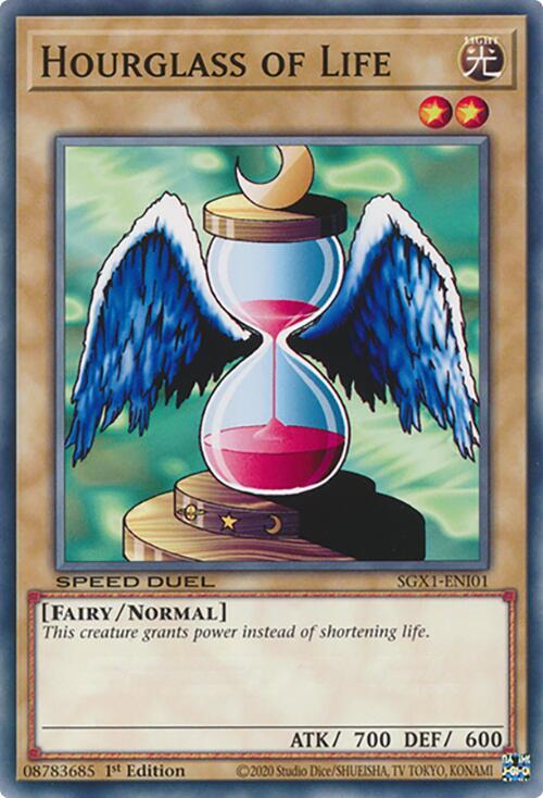 Hourglass of Life SGX1-ENI01 card from Speed Duel GX: Duel Academy Box