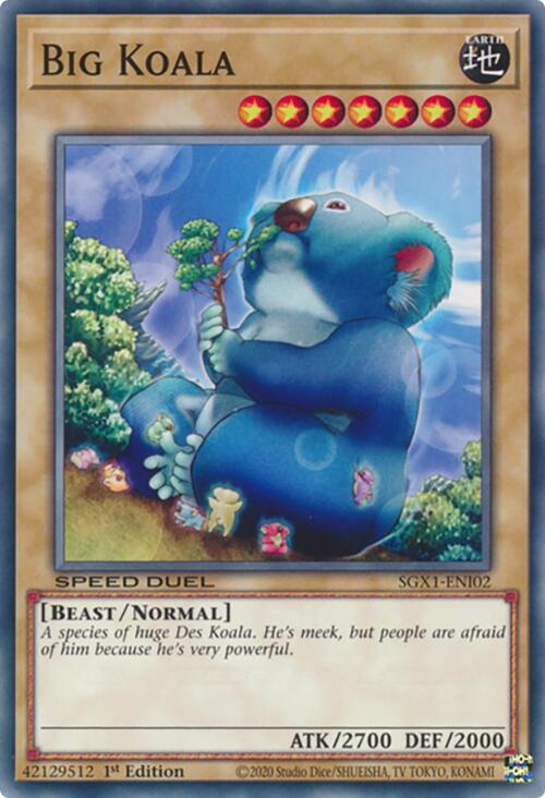 Big Koala SGX1-ENI02 card from Speed Duel GX: Duel Academy Box