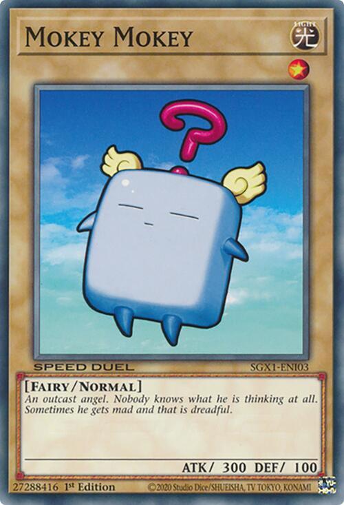 Mokey Mokey SGX1-ENI03 card from Speed Duel GX: Duel Academy Box