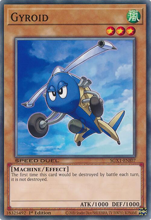 Gyroid SGX1-ENI07 card from Speed Duel GX: Duel Academy Box