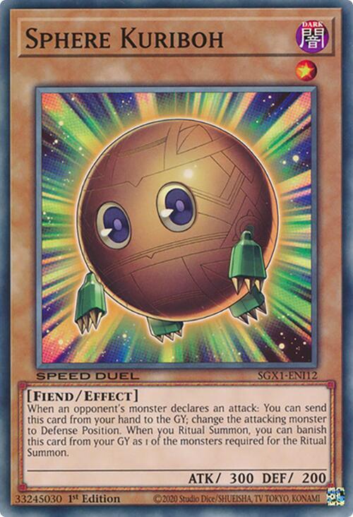 Sphere Kuriboh SGX1-ENI12 card from Speed Duel GX: Duel Academy Box