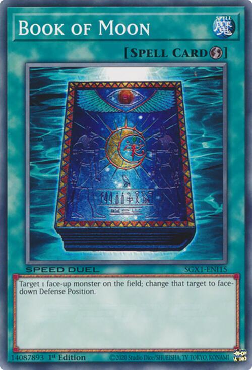 Book of Moon SGX1-ENI15 card from Speed Duel GX: Duel Academy Box