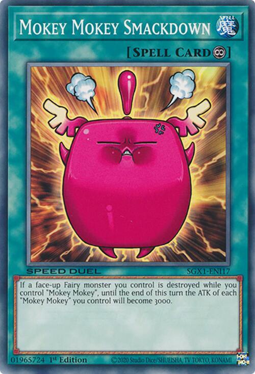 Mokey Mokey Smackdown SGX1-ENI17 card from Speed Duel GX: Duel Academy Box