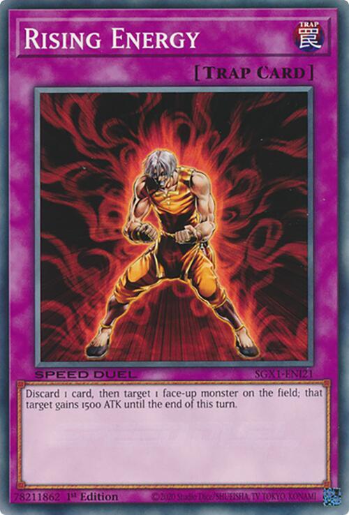 Rising Energy SGX1-ENI21 card from Speed Duel GX: Duel Academy Box