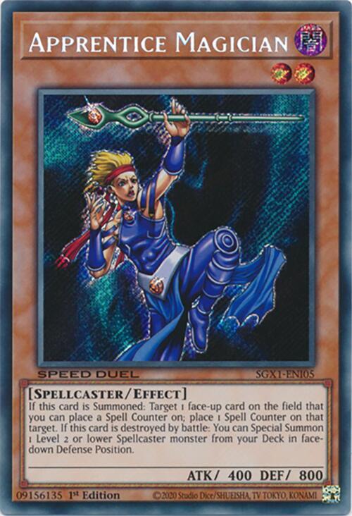 Apprentice Magician (Secret Rare) SGX1-ENI05 card from Speed Duel GX: Duel Academy Box