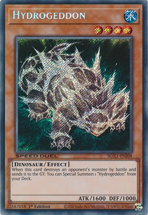 Hydrogeddon (Secret Rare) SGX1-ENI08 card from Speed Duel GX: Duel Academy Box