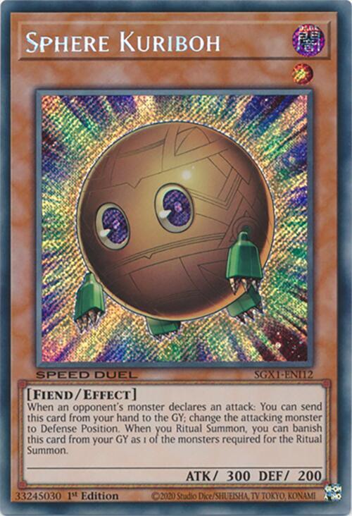 Sphere Kuriboh (Secret Rare) SGX1-ENI12 card from Speed Duel GX: Duel Academy Box