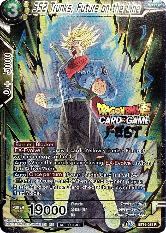 SS2 Trunks, Future on the Line (Card Game Fest 2022) BT16-081 card from Tournament Promotion Cards