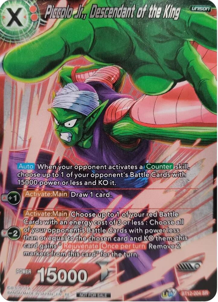 Piccolo Jr., Descendant of the King (Event Pack 09) (Alternate Foil) BT12-004 card from Tournament Promotion Cards