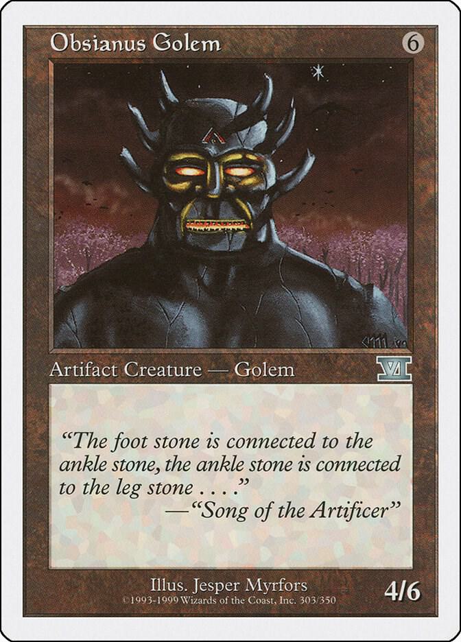 Obsianus Golem 303 card from Classic Sixth Edition