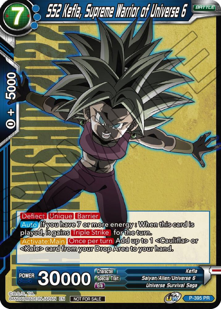 SS2 Kefla, Supreme Warrior of Universe 6 (Championship Pack 2022 Vol.1) P-395 card from Promotion Cards