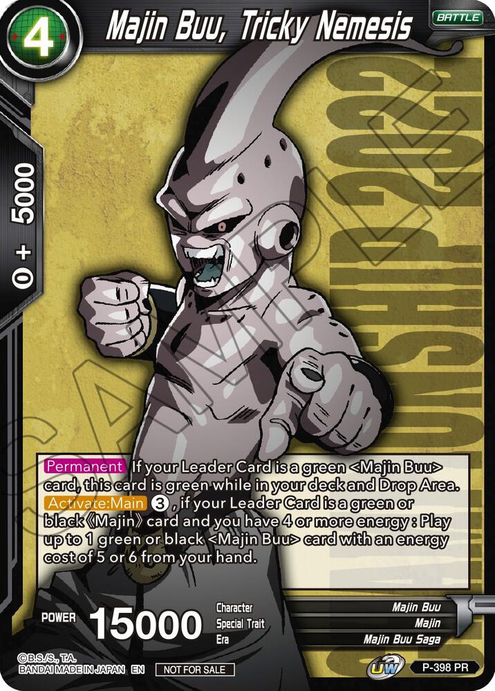 Majin Buu, Tricky Nemesis (Championship Pack 2022 Vol.1) P-398 card from Promotion Cards