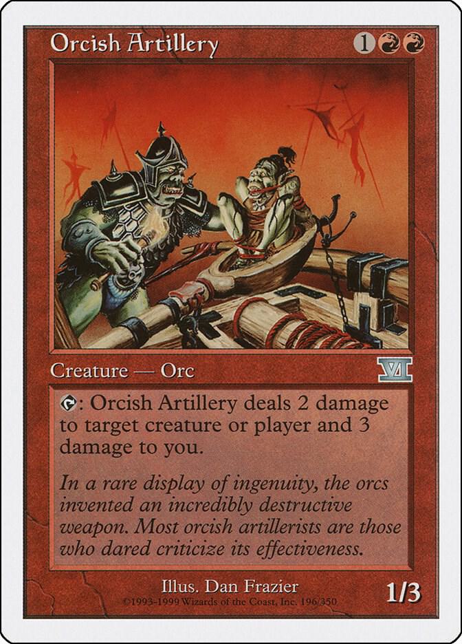 Orcish Artillery 196 card from Classic Sixth Edition