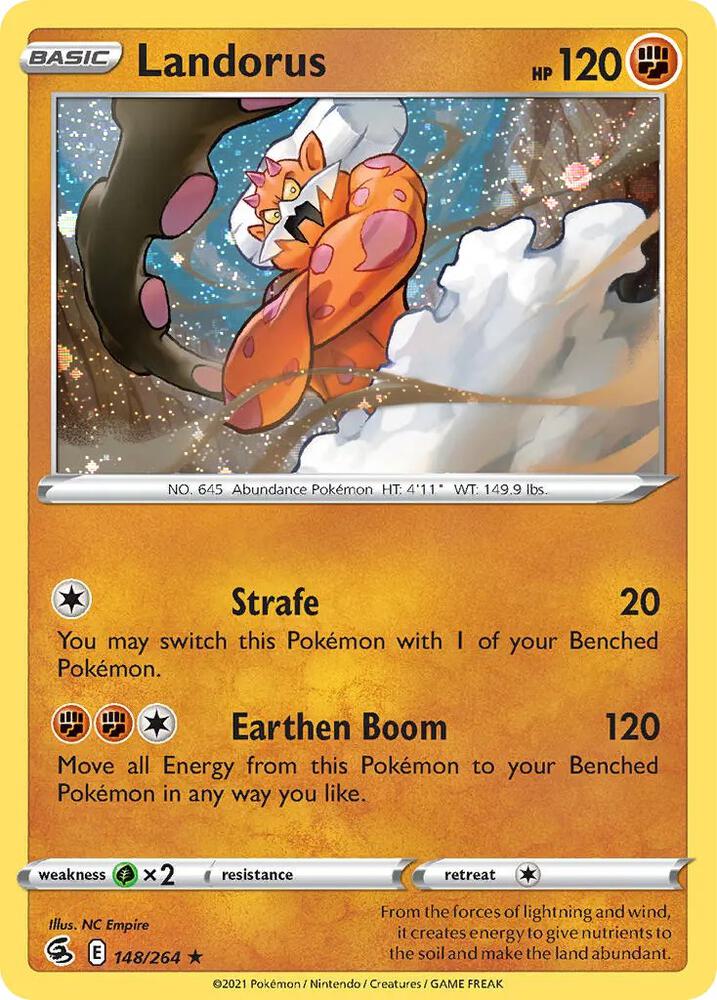 Landorus (Cosmos Holo) 148/264 card from Blister Exclusives
