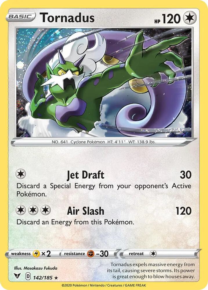 Tornadus (Cosmos Holo) 142/185 card from Blister Exclusives