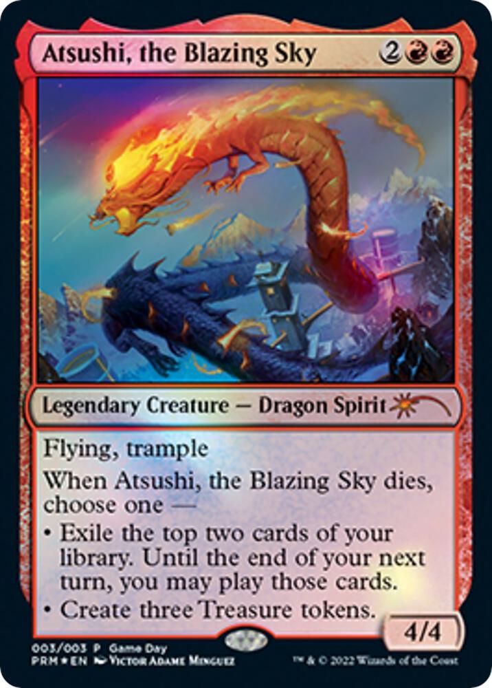 Atsushi, the Blazing Sky 3 card from Game Day & Store Championship Promos