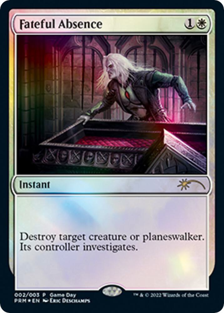 Fateful Absence 2 card from Game Day & Store Championship Promos