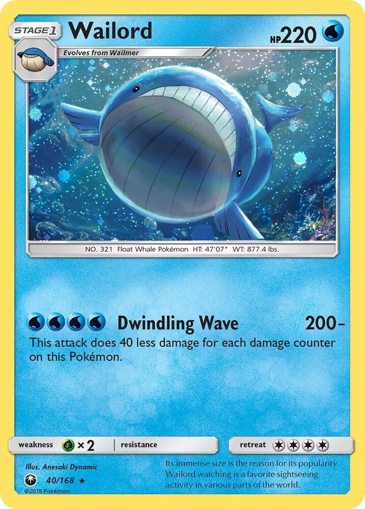 Wailord - 40/168 (Cosmos Holo) 040/168 card from Blister Exclusives