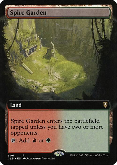 Spire Garden (Extended Art) 606 card from Commander Legends: Battle for Baldur's Gate