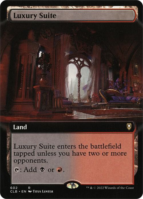 Luxury Suite (Extended Art) 602 card from Commander Legends: Battle for Baldur's Gate
