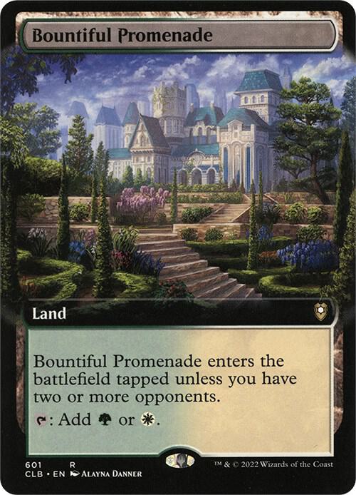 Bountiful Promenade (Extended Art) 601 card from Commander Legends: Battle for Baldur's Gate