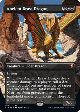 Ancient Brass Dragon (Borderless) 367 card from Commander Legends: Battle for Baldur's Gate
