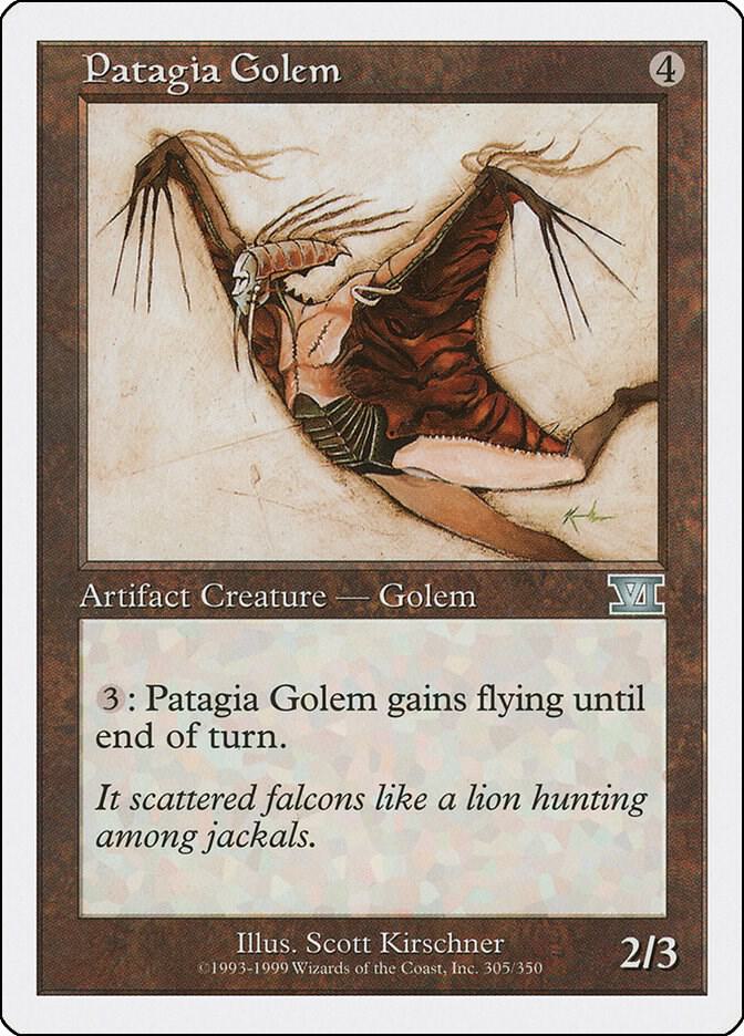 Patagia Golem 305 card from Classic Sixth Edition