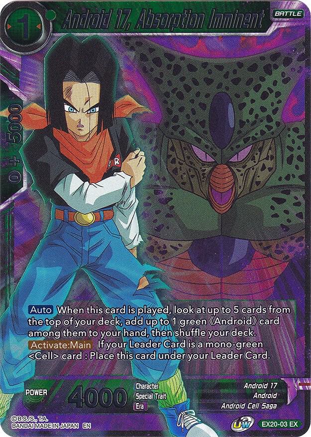 Android 17, Absorption Imminent EX20-03 card from Expansion Deck Box Set 20: Ultimate Deck 2022