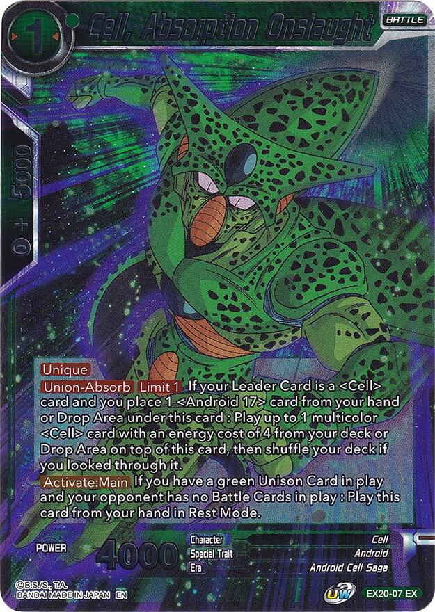 Cell, Absorption Onslaught EX20-07 card from Expansion Deck Box Set 20: Ultimate Deck 2022